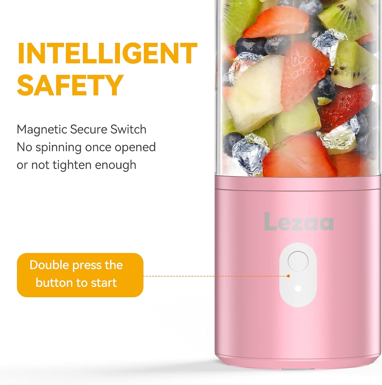 Portable Blender， Blender for Shakes and Smoothies， Personal Blender， USB Rechargeable 14 Oz Mini Blender With for Traveling， Outdoor， Gym， Office - Image 5